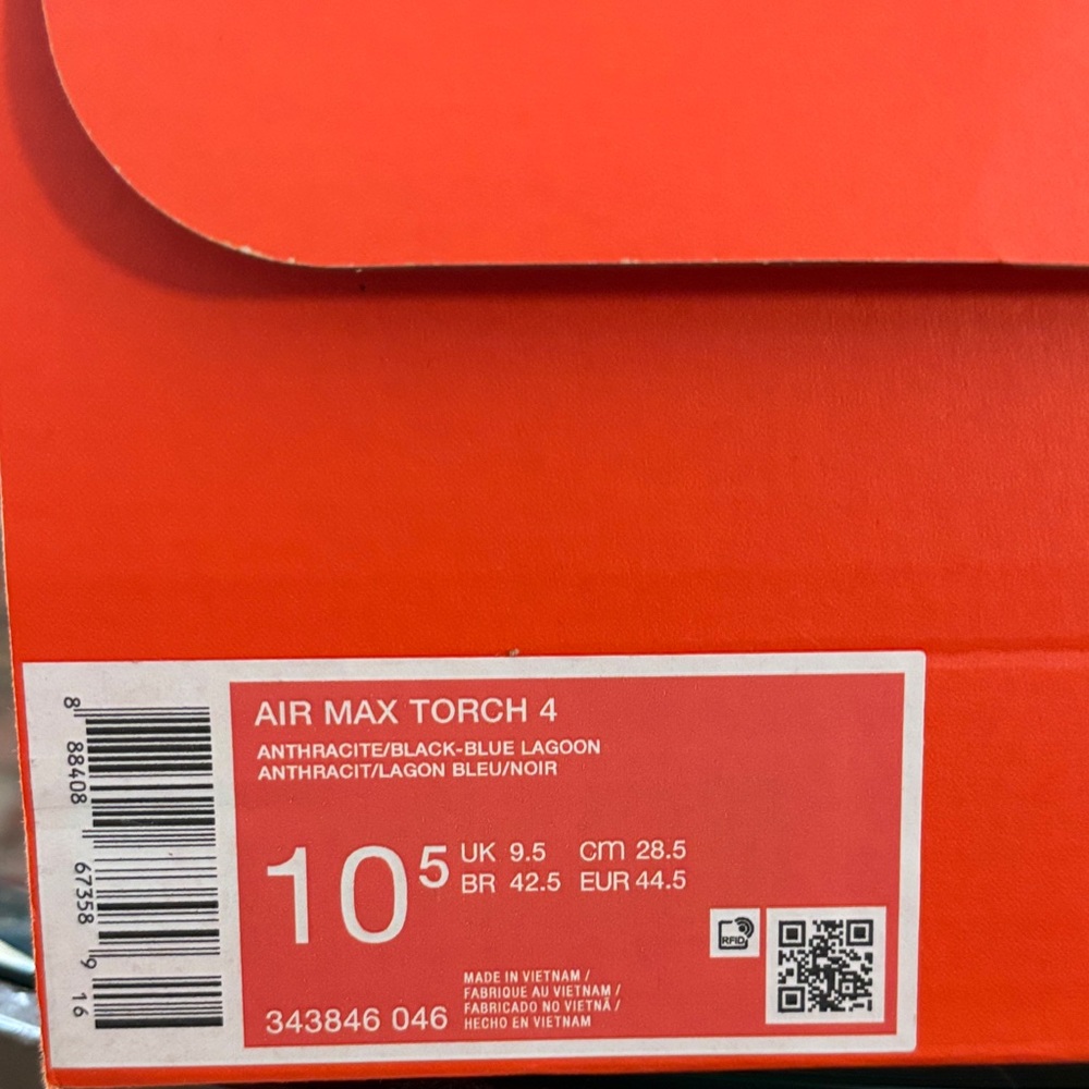 Nike Air Max Torch 4 Running Shoes Black Blue Lagoon 343846-046 Men’s 10.5 - Picture 10 of 10
